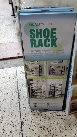 Metallic Shoe and Storage Rack.