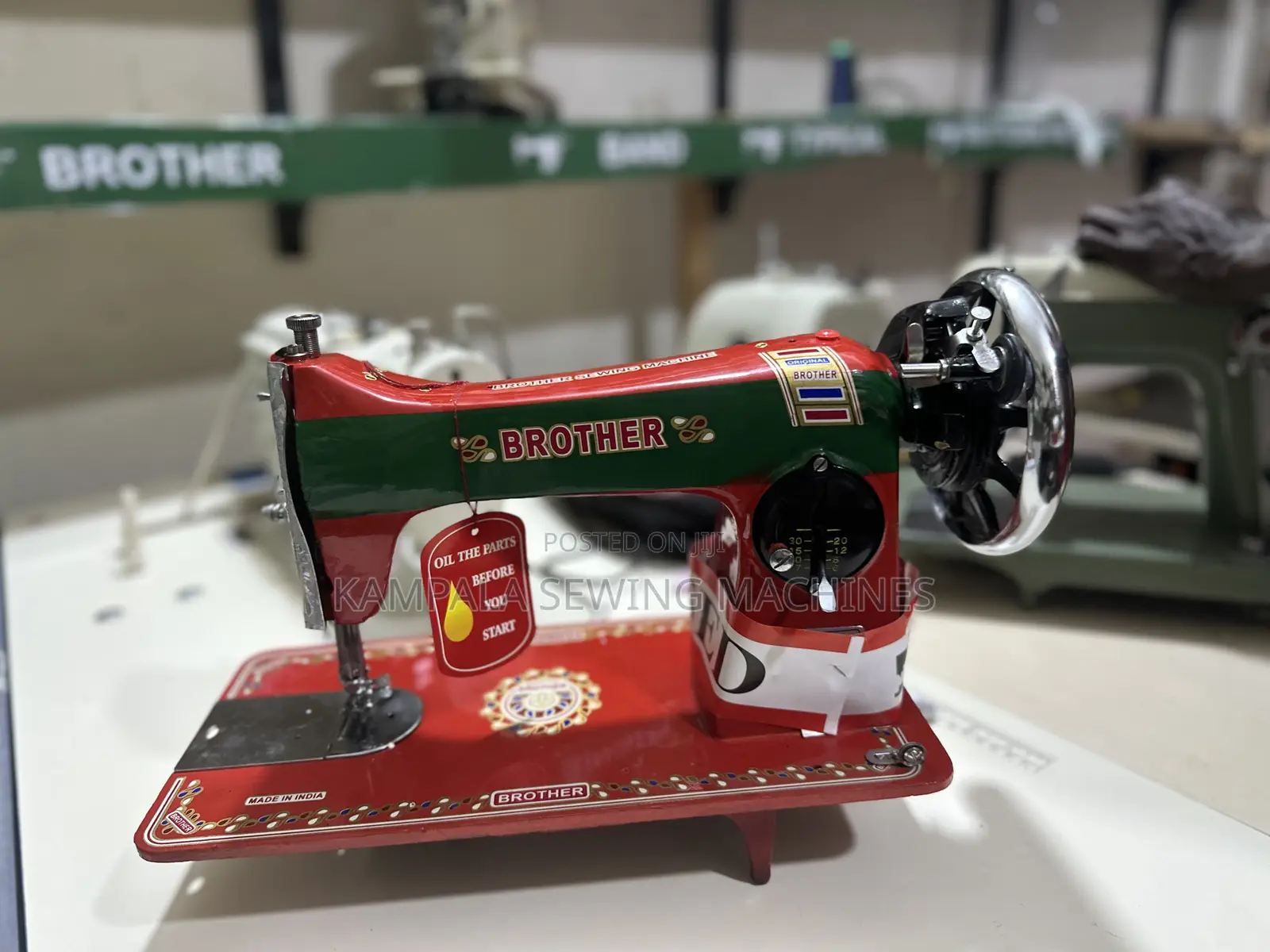 New Bother Sewing Machine Red in Colour Complete With Local Stand