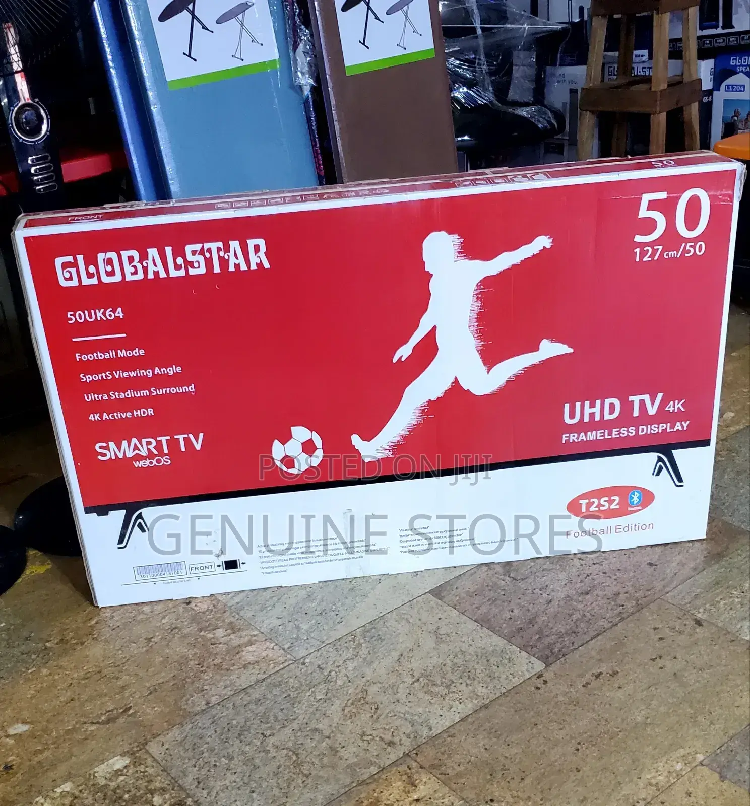 50" Smart /Android /Flameless Tv With Inbuilt Free Channels/Globalstar
