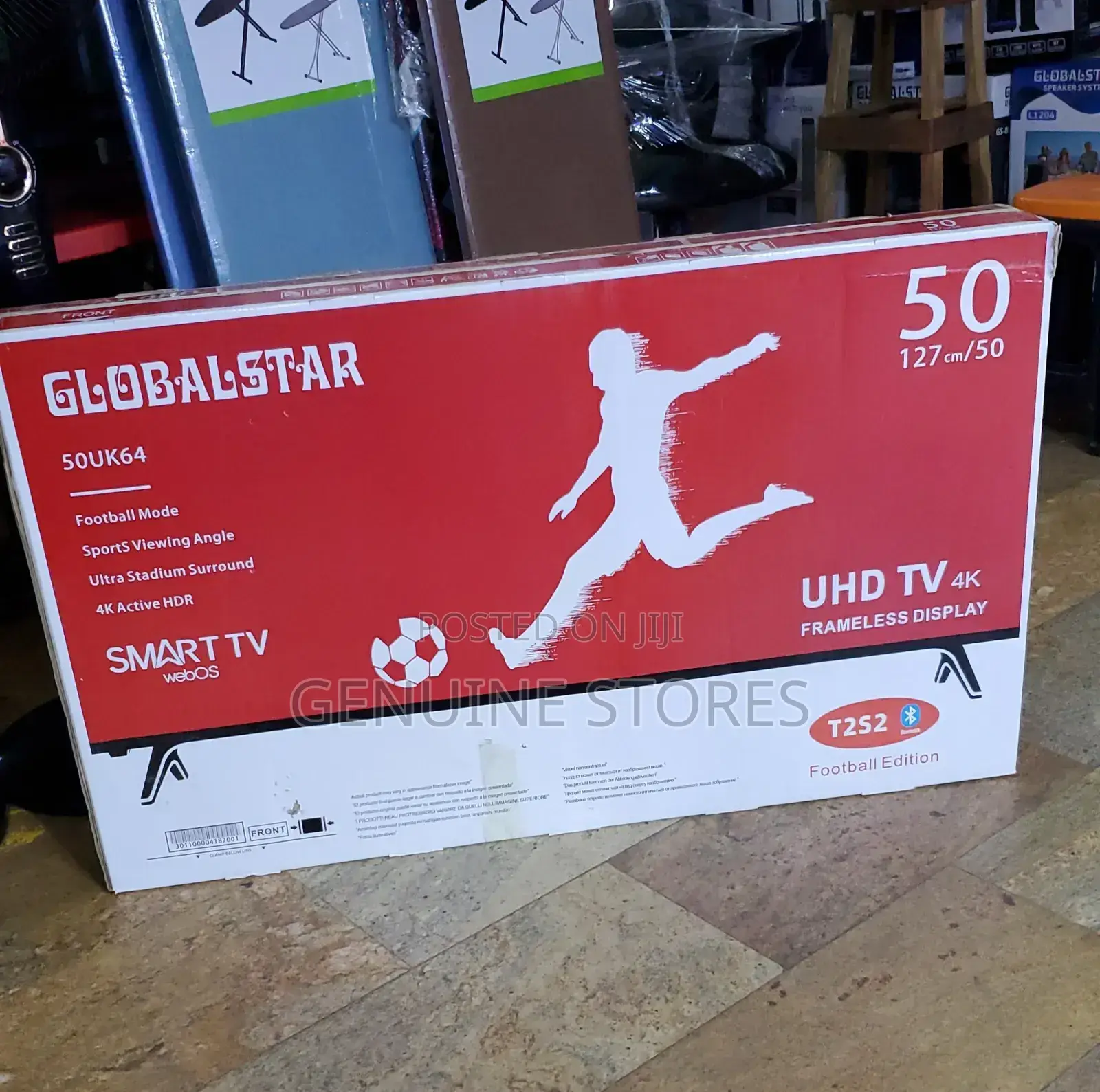 50" Smart /Android /Flameless Tv With Inbuilt Free Channels/Globalstar