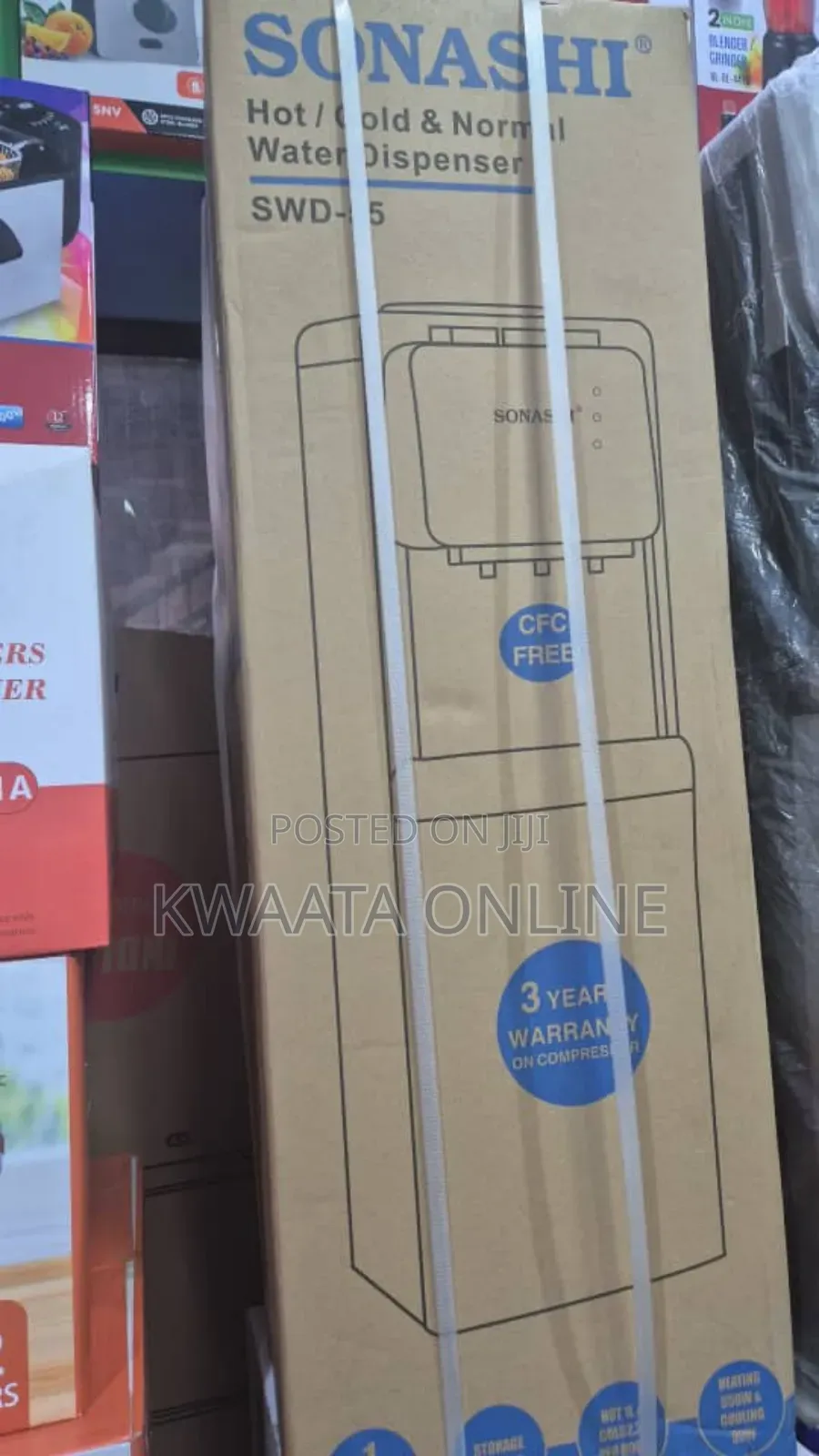 Sonashi 3 Taps Water Dispenser – Hot, Cold and Normal Taps SWD-55