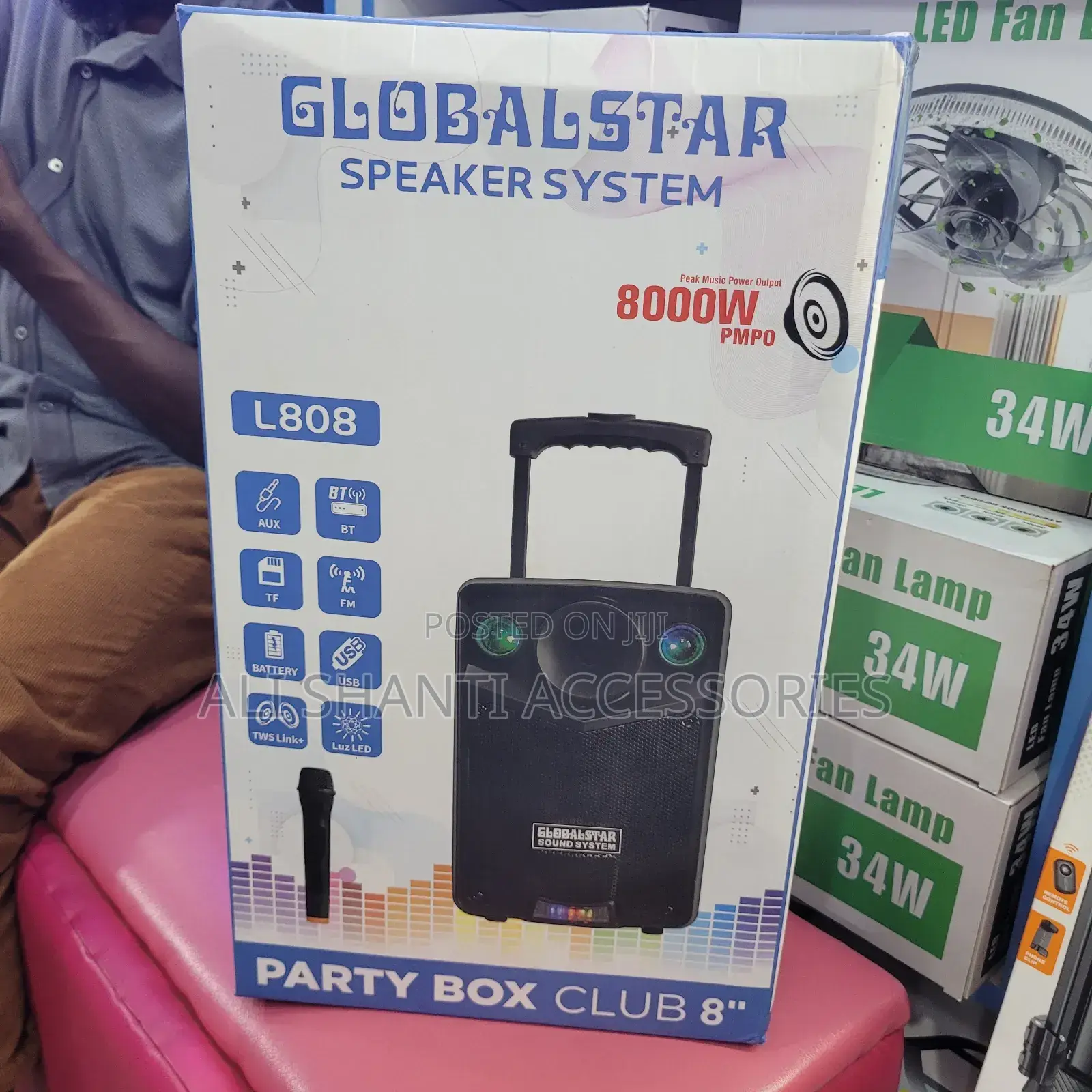 Party Box Club With Microphone Globalstar Sound System