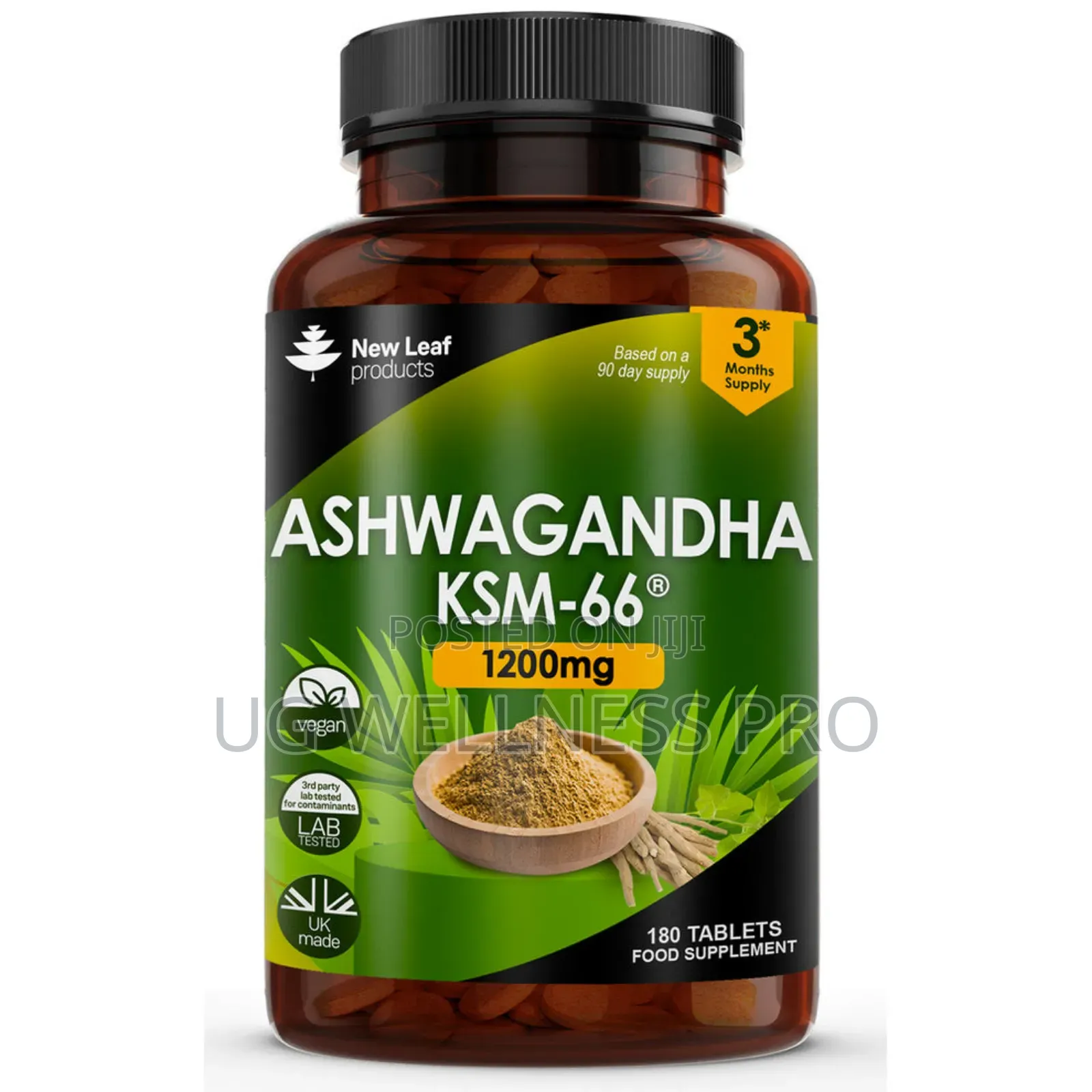 Ashwagandha KSM-66 Tablets 180 Fill 3 Month Supply