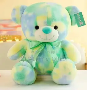 Doll Teddy Bear Patched Green