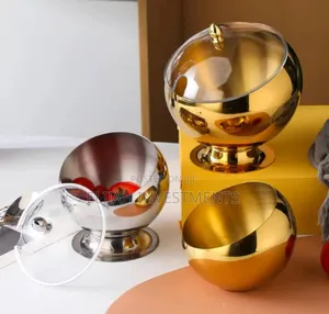 Thickened Stainless Steel Skewed Bowl With Cover