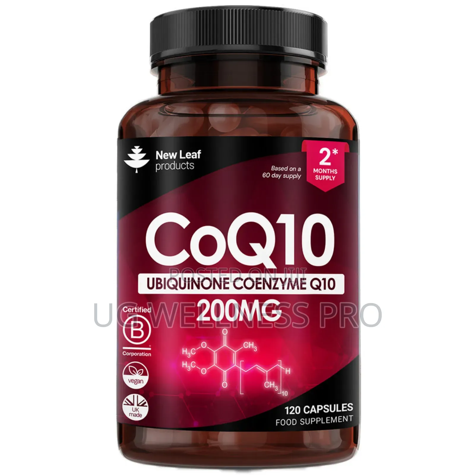 New Leaf Coq10 Ubiquinone Coenzyme Q10 Capsules
2 Month Supply