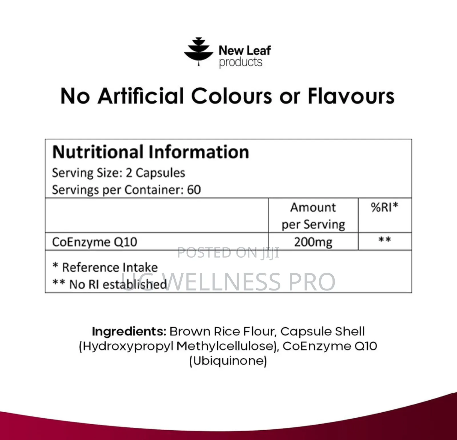 New Leaf Coq10 Ubiquinone Coenzyme Q10 Capsules
2 Month Supply