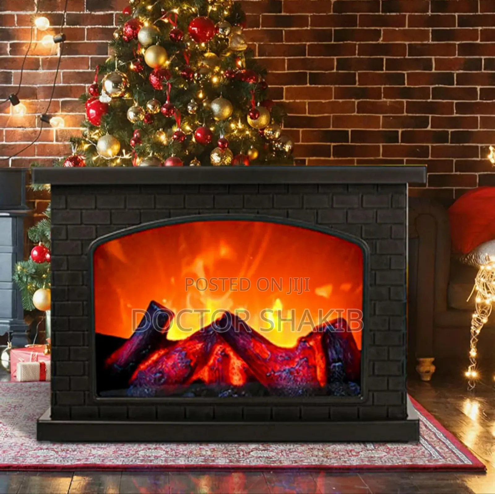 Quality Electric Fireplace Lantern With Realistic Led Flame Effect