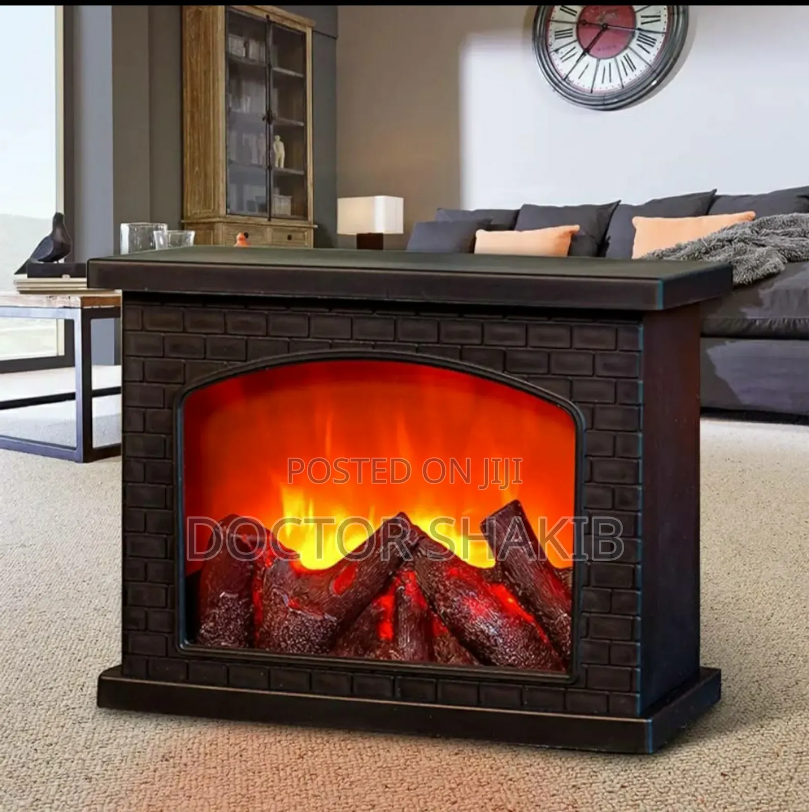 Quality Electric Fireplace Lantern With Realistic Led Flame Effect