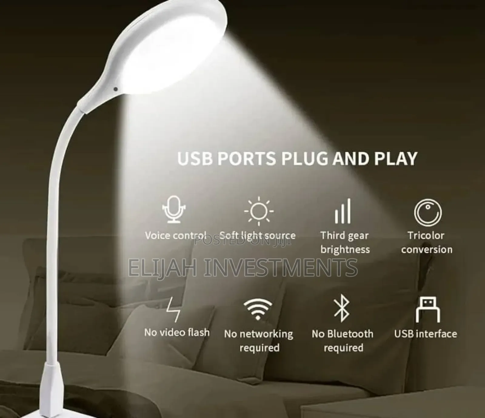Intelligent Voice Control Usb Lamp With 3 Colours