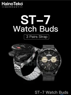 Hainoteko St-7 Waterproof Amoled Smart Watch With Earbuds 3pair Straps