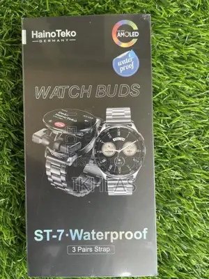 Hainoteko St-7 Waterproof Amoled Smart Watch With Earbuds 3pair Straps