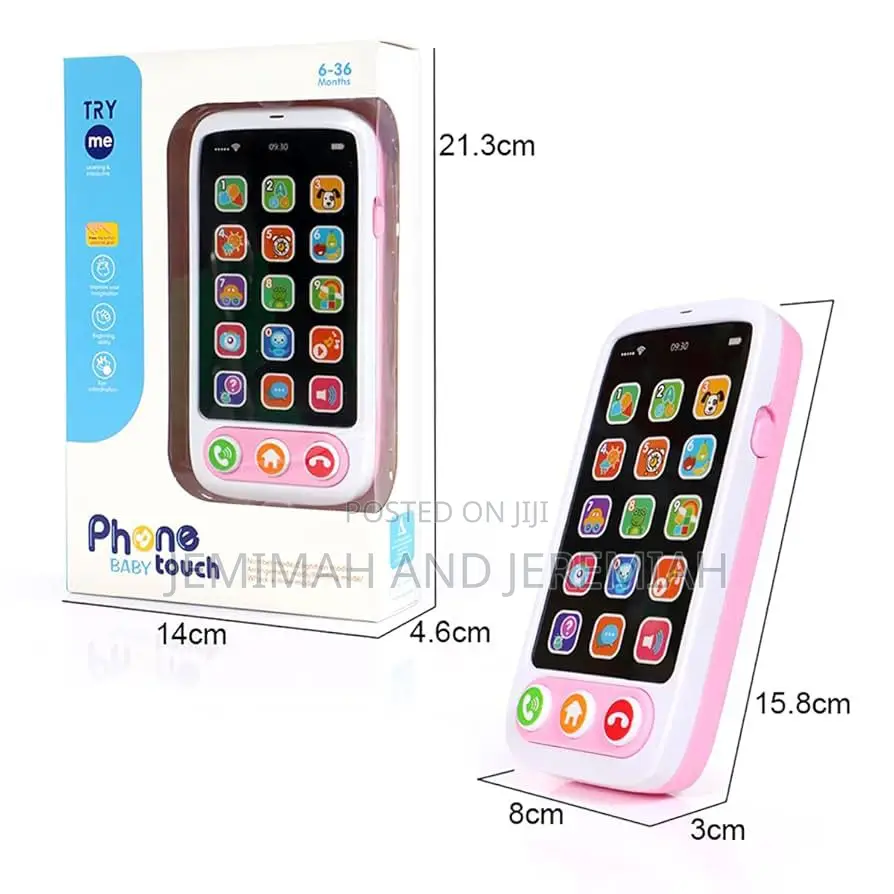 Laugh Learn Kids Touch Screen Phone Toy With Music/Aaa Powered