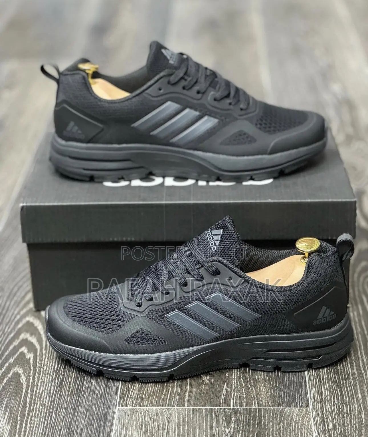Original Triple Black Adidas Cushlon Running Trainers