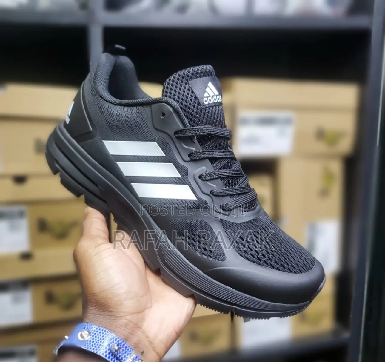Original Black White Stripes Adidas Running Trainer Sneakers