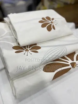 White Brown Floral Bedsheets