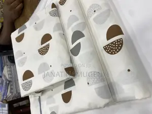 White Brown Circular Design Bedsheets