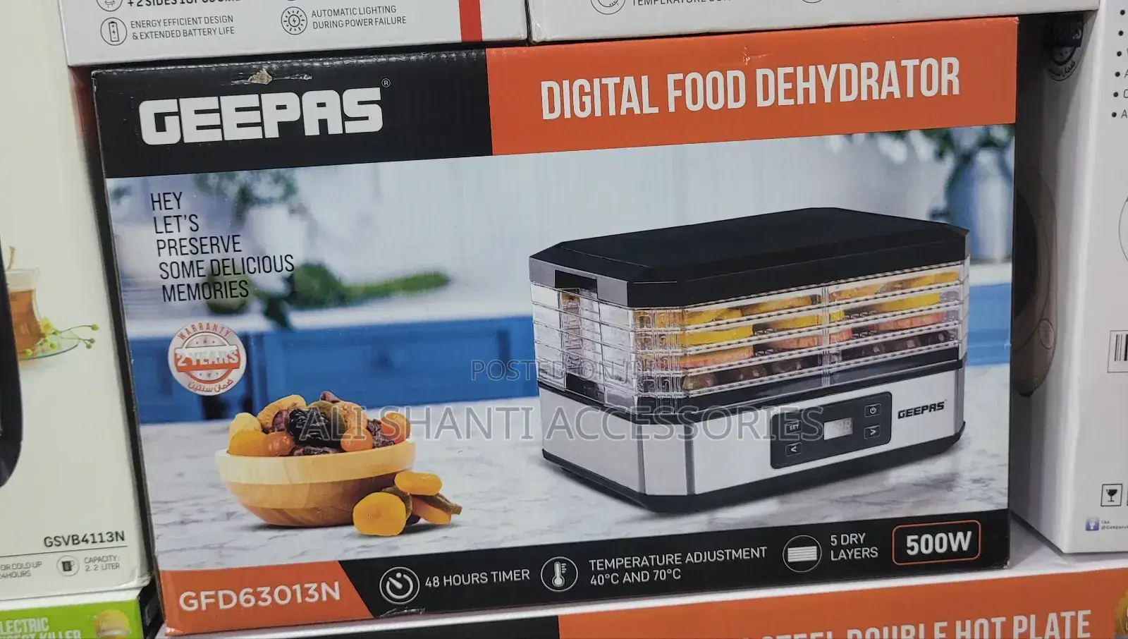 Digital Food Dehydrator Geepas 500w