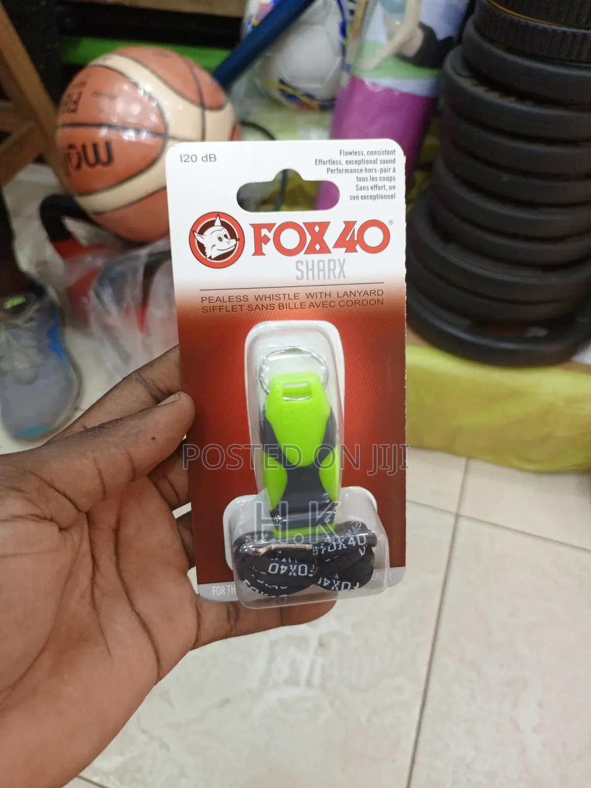 Fox 40 Sharx Pealess Whistle With Lanyard.