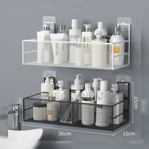 Pair of Wall-Mounted Bathroom Shelves