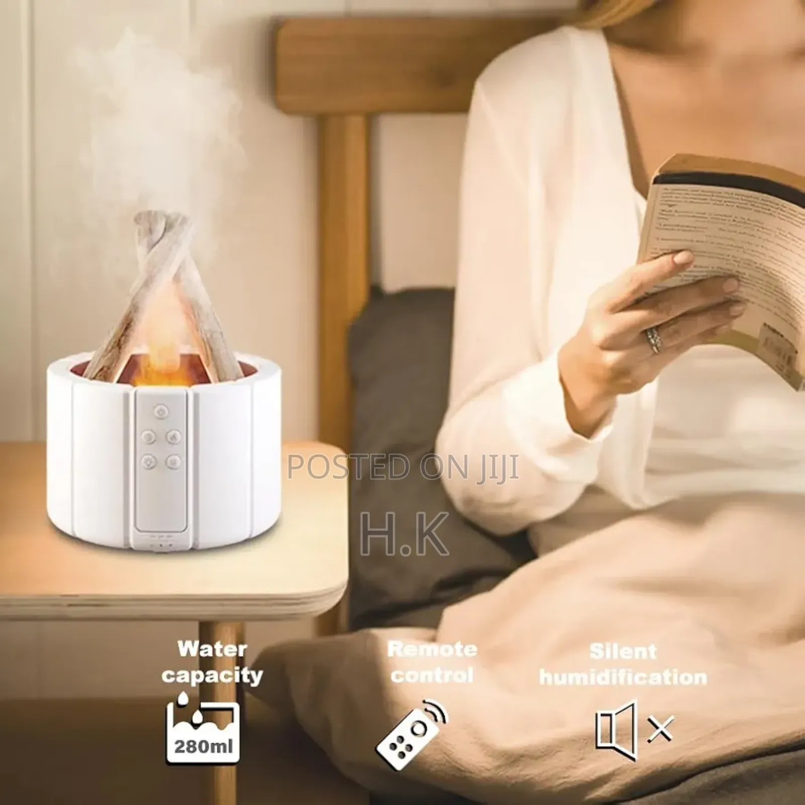 Ultrasonic Humidifier Large Capacity 280ml, Led and 3 Timers