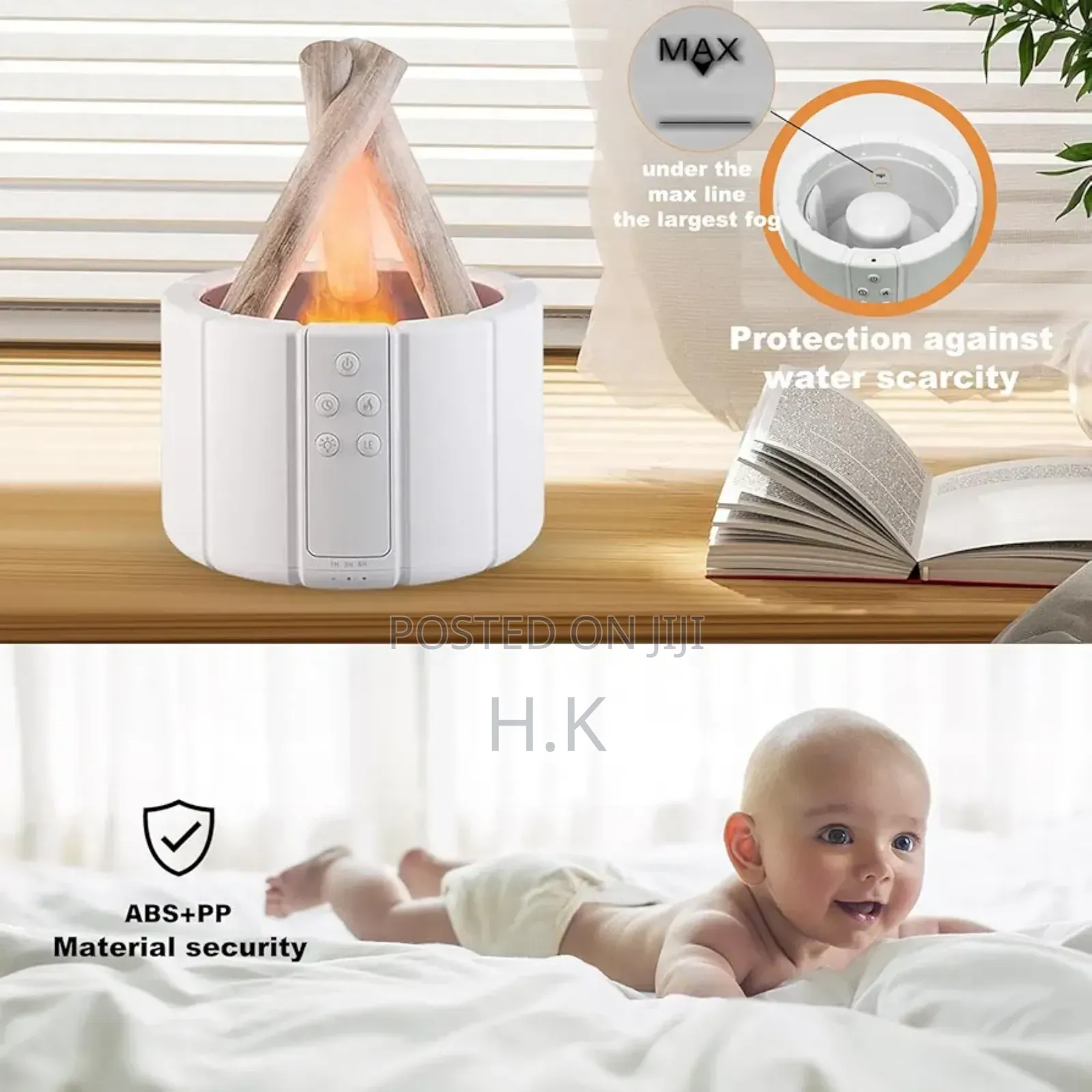 Ultrasonic Humidifier Large Capacity 280ml, Led and 3 Timers