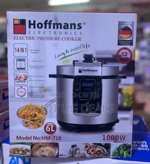 Hoffmans Electric Pressure Cooker 6l 14-in-one Fast Cooking - Silver