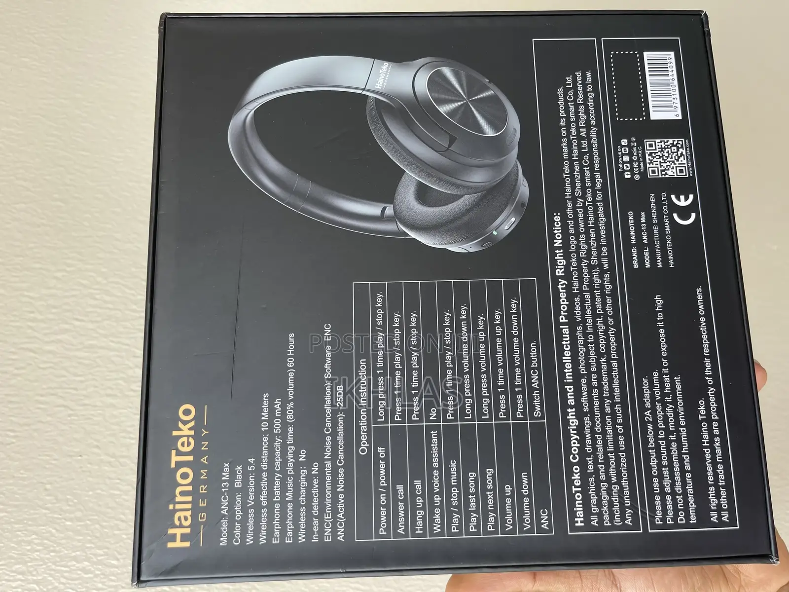 Hainoteko Anc-13max Wireless Headphones With Active Noise Cancellation