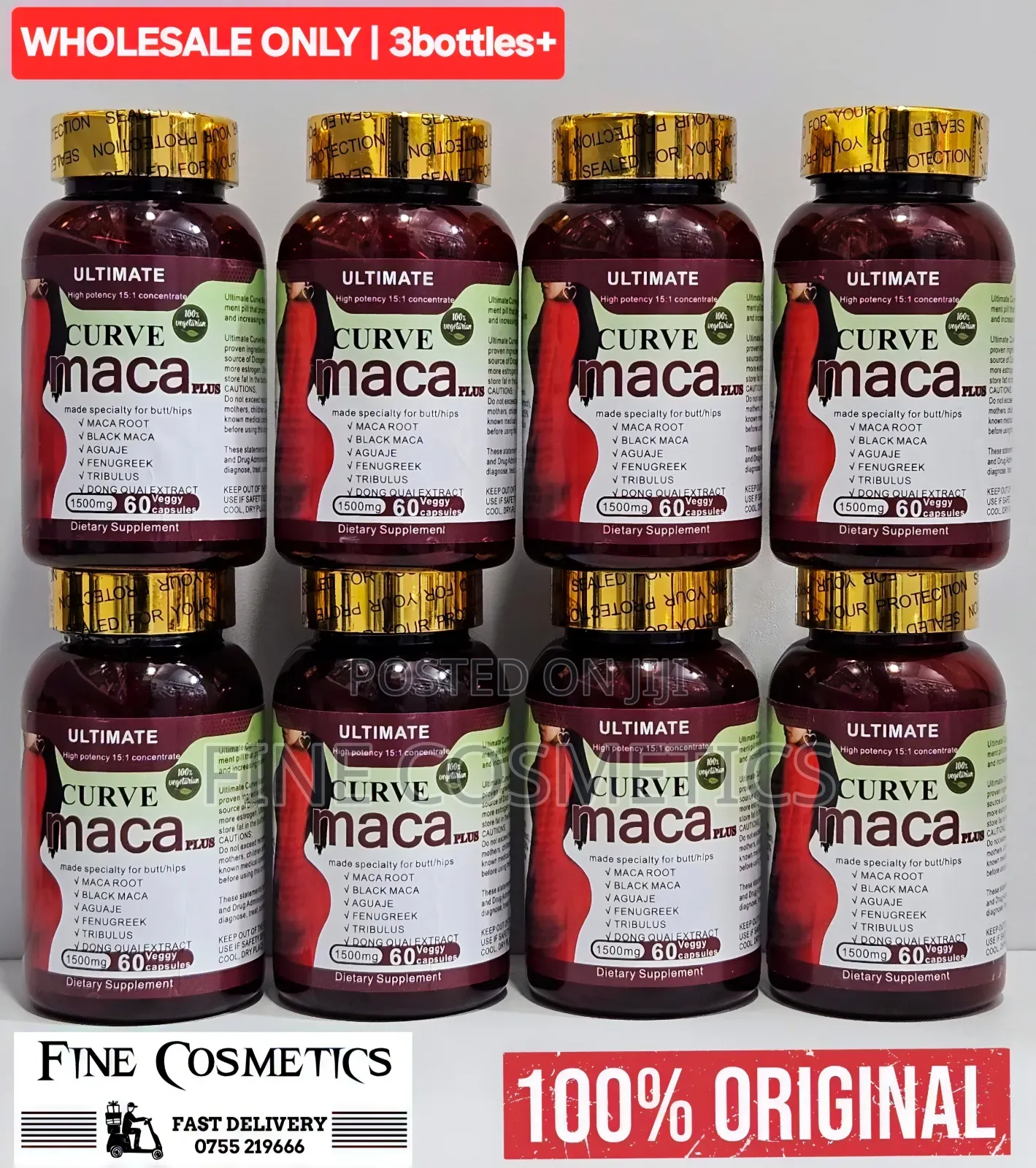 Wholesale Only, Ultimate Curve Maca 1500mg Hip/Butt Enlargement Pills