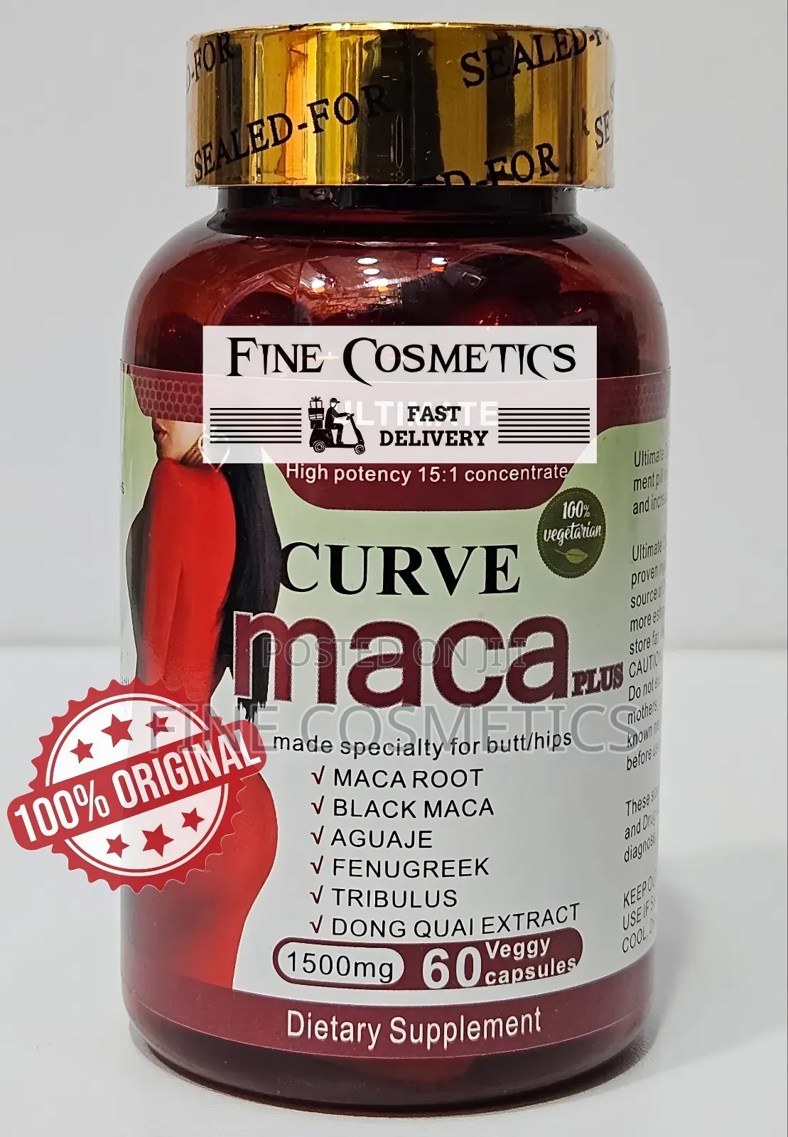 Wholesale Only, Ultimate Curve Maca 1500mg Hip/Butt Enlargement Pills