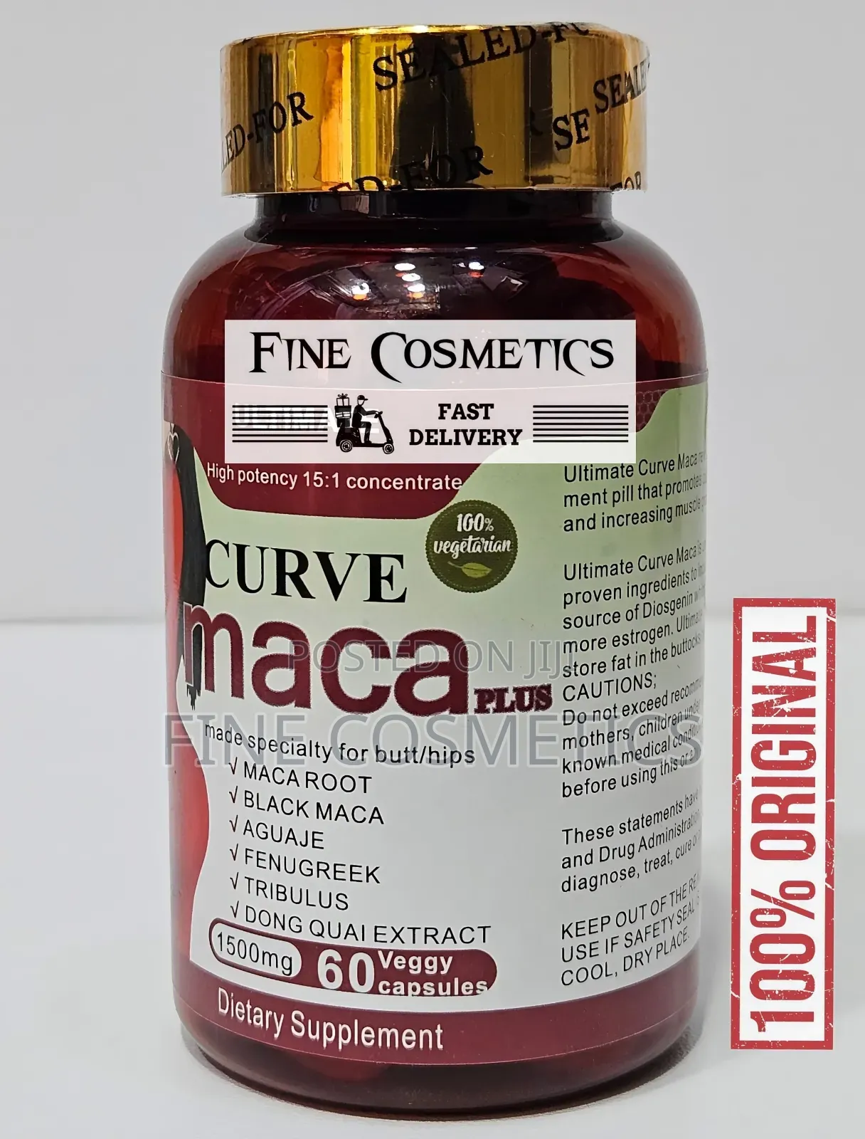 Wholesale Only, Ultimate Curve Maca 1500mg Hip/Butt Enlargement Pills