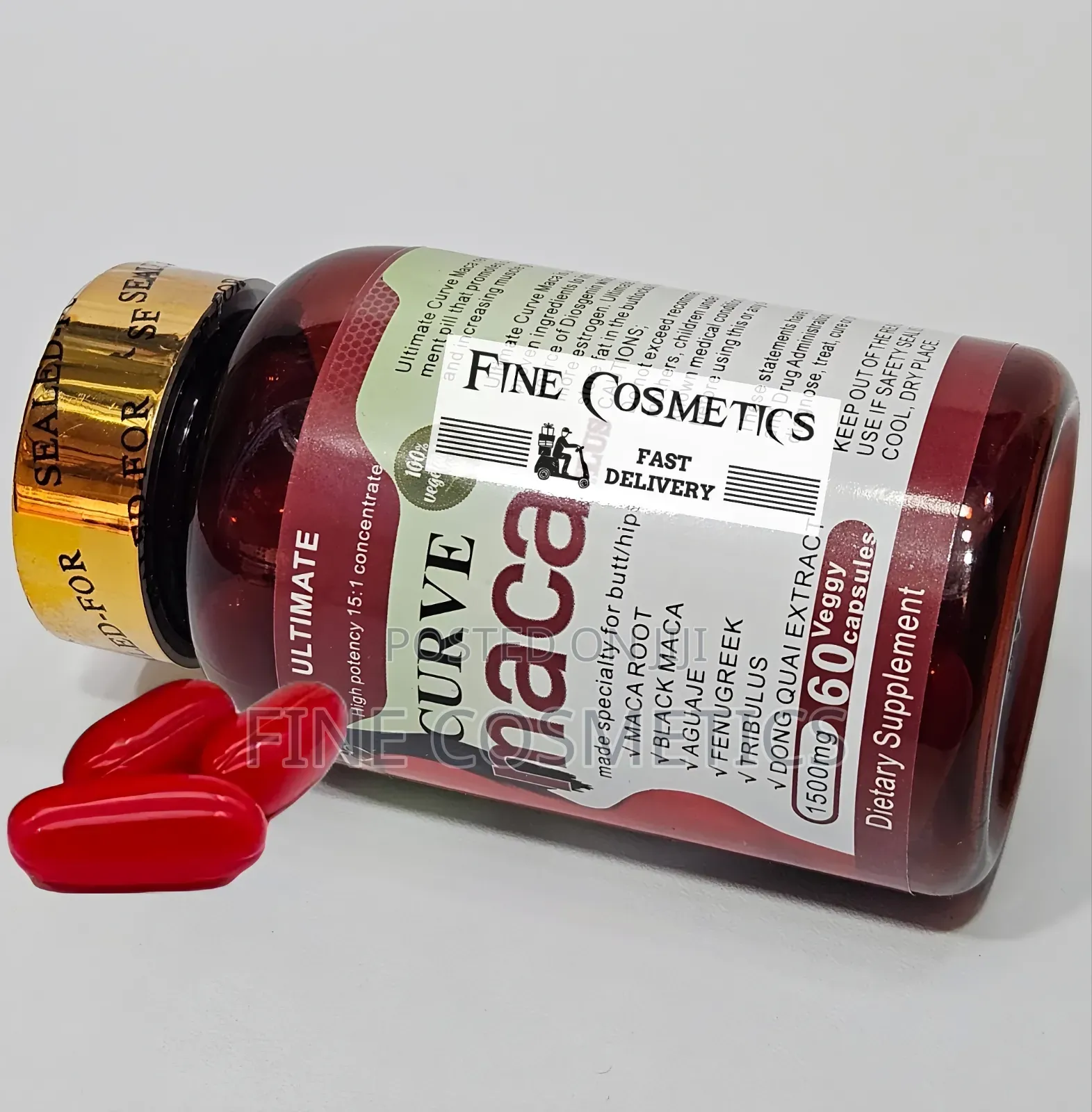 Wholesale Only, Ultimate Curve Maca 1500mg Hip/Butt Enlargement Pills