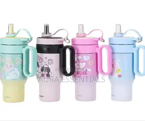 Insulated Thermos Water Bottles With Handles and Built-in Straws