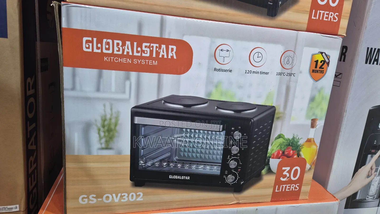 48l Global Star Electric Oven With Rotisserie Hot Plate