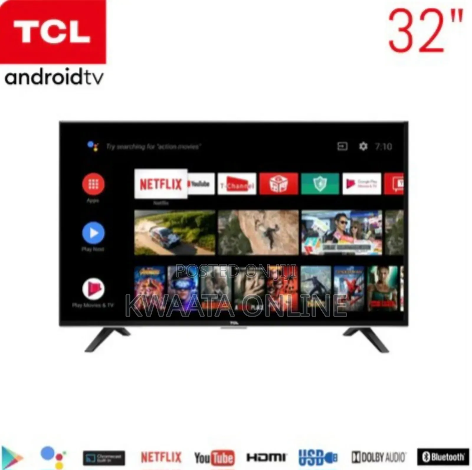 Tcl Frameless Smart Android Led Tv. Free To Air Decoder