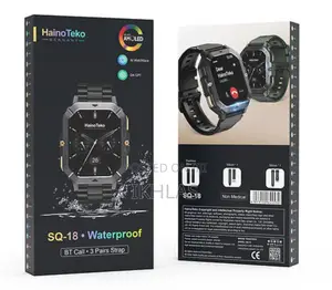 Hainoteko Sq18 Smartwatch With 3pair Strap and Scratch Resistence