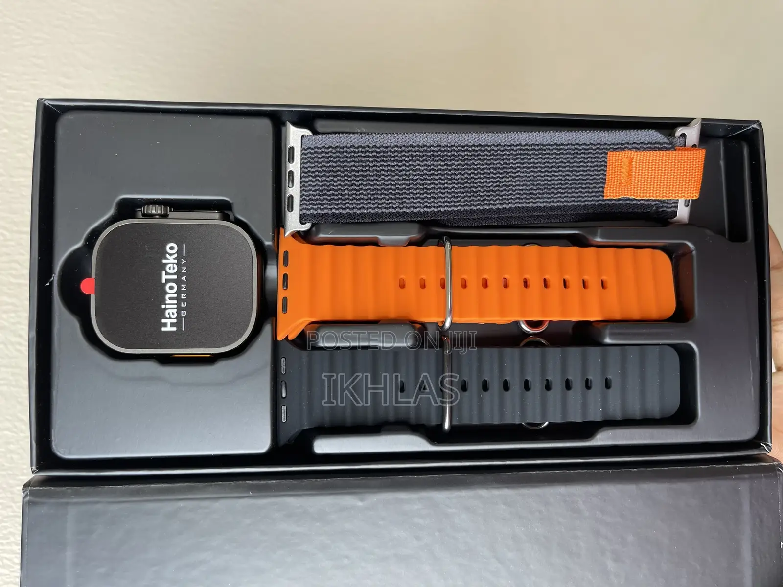Hainoteko Sq-14 Waterproof Smartwatch With Amoled Display 3pair Straps