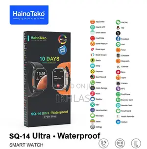 Hainoteko Sq-14 Waterproof Smartwatch With Amoled Display 3pair Straps