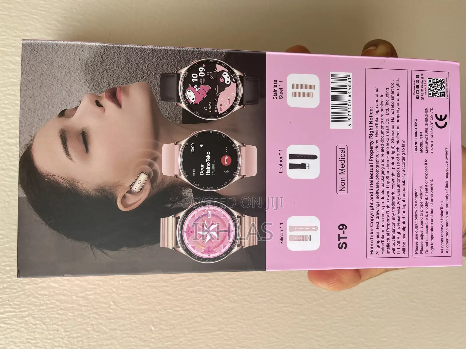 Haino Teko St-9 Waterproof Smart Watch Buds With 3 Pair Straps