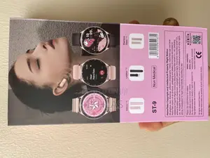 Haino Teko St-9 Waterproof Smart Watch Buds With 3 Pair Straps