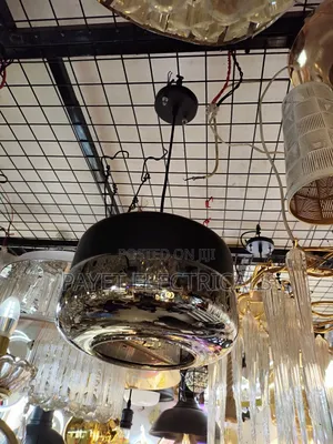 Black and Silver Pendant Lamp Holder