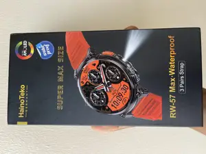 Hainoteko Rw-57max Waterproof Smartwatch With Amoled Screen and Torch