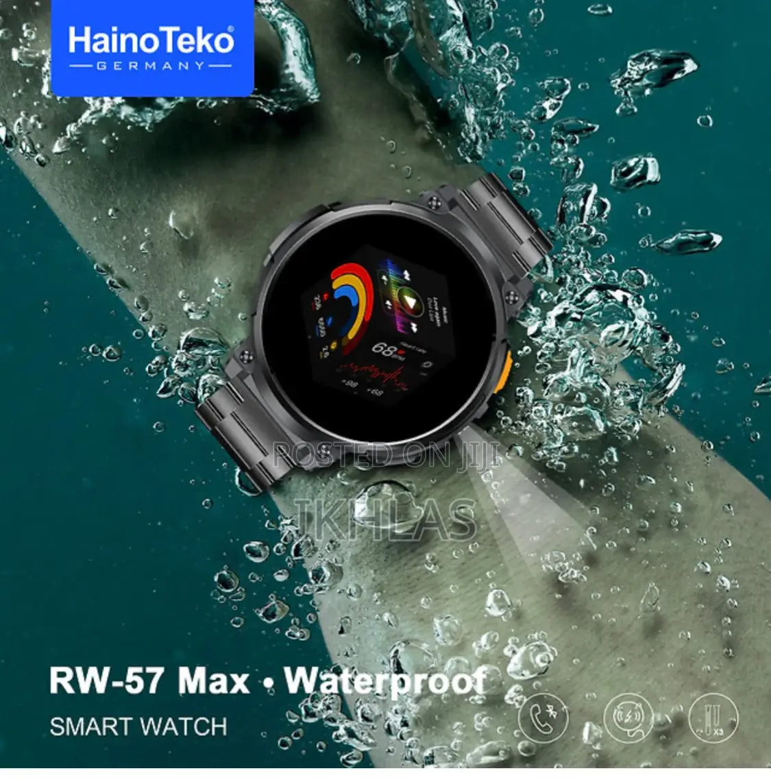 Hainoteko Rw-57max Waterproof Smartwatch With Amoled Screen and Torch