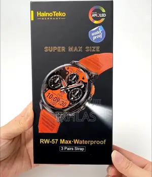 Hainoteko Rw-57max Waterproof Smartwatch With Amoled Screen and Torch