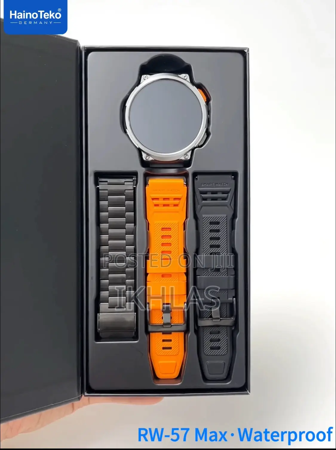 Hainoteko Rw-57max Waterproof Smartwatch With Amoled Screen and Torch