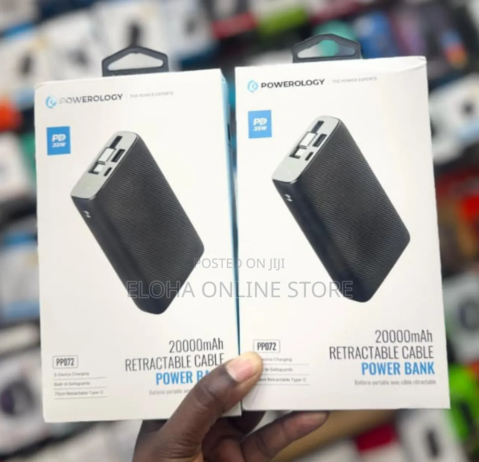 Powerology Rectractable Cable 220,000mah