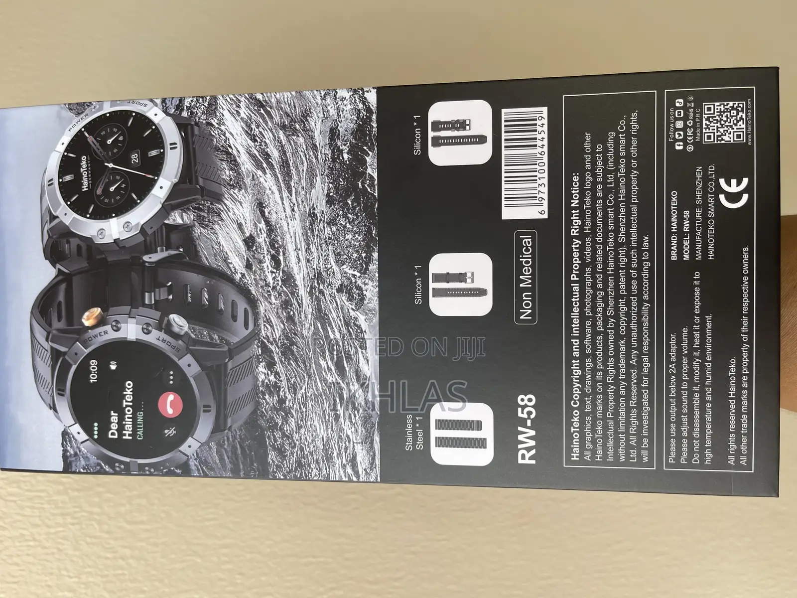Hainoteko Rw58 Smartwatch Scratch Resistant Display With 3 Set Strap