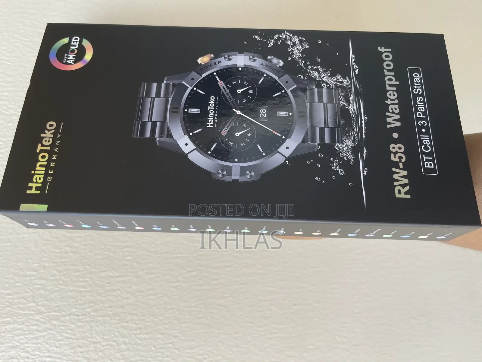 Hainoteko Rw58 Smartwatch Scratch Resistant Display With 3 Set Strap