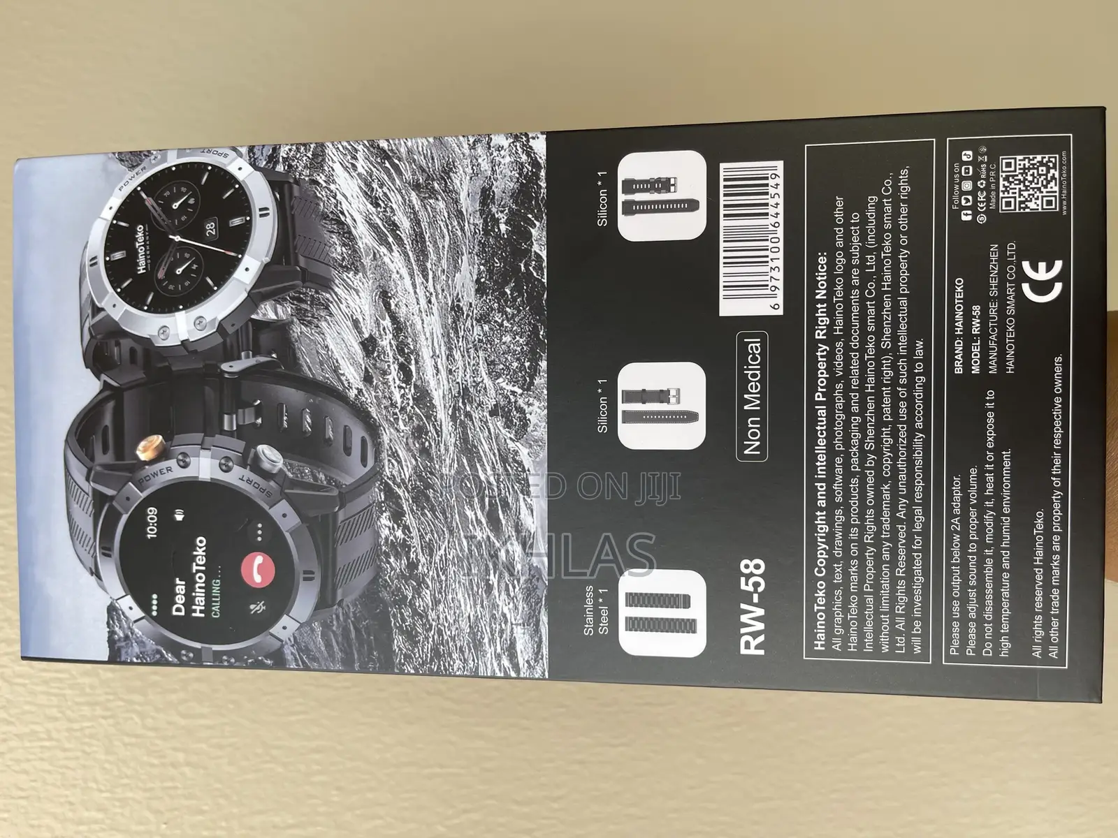 Hainoteko Rw58 Smartwatch Scratch Resistant Display With 3 Set Strap