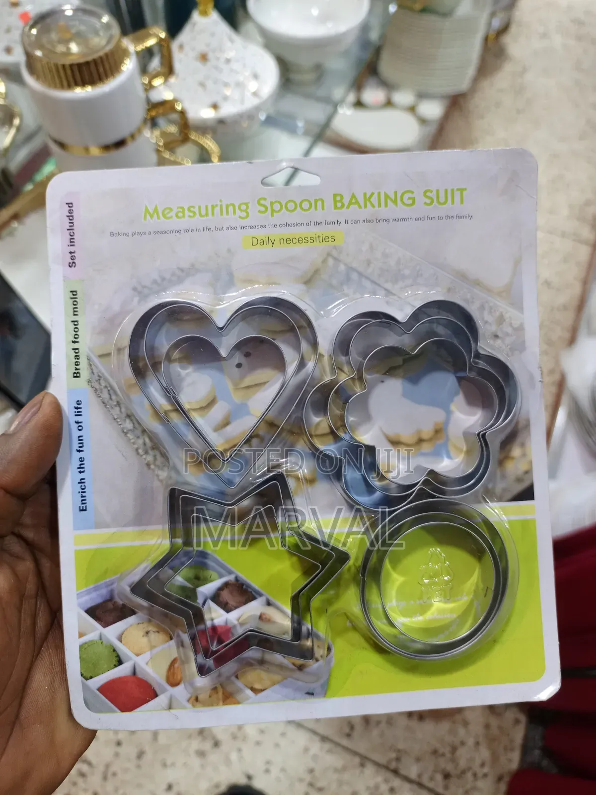 A Set of Stainless Steel Cookie Cutters